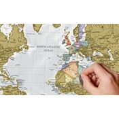 Kraskaart Wereldkaart Engelstalig