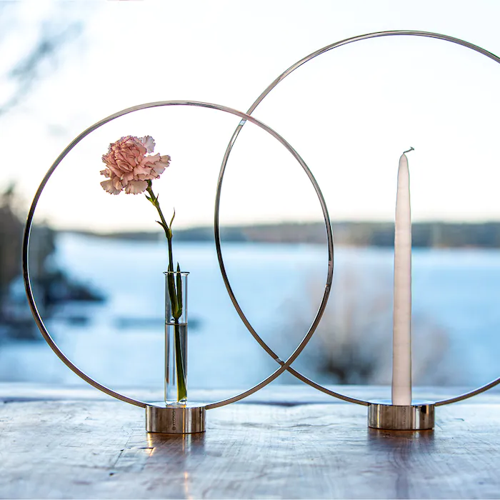 Luxe Kandelaar Rond Zilver 'Gloria' Klong Klein