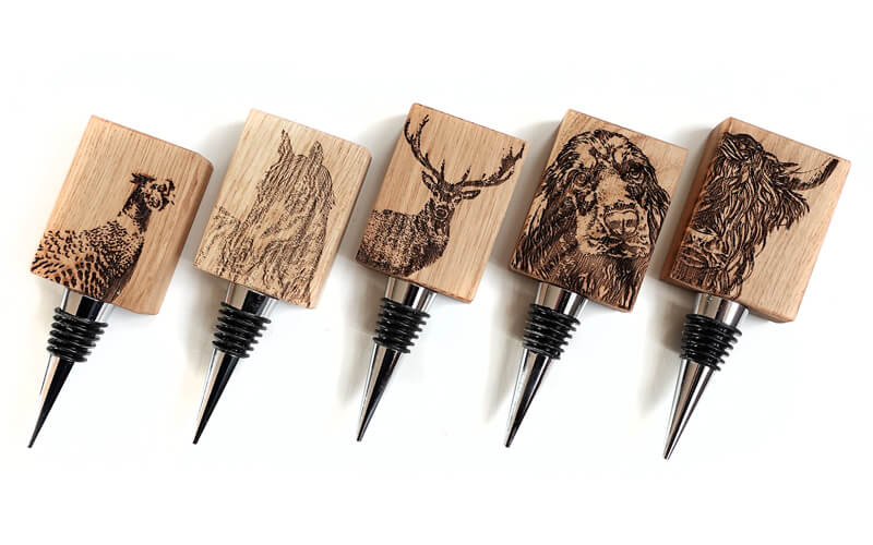 Flessenstop Schotse Hooglander Eikenhout