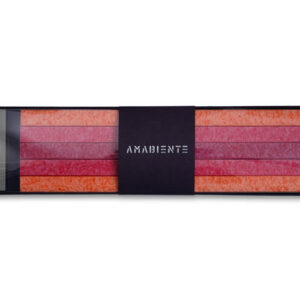 Vierkante Kaarsen met Houder Geschenkset Rood