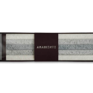 Vierkante Kaarsen met Houder Geschenkset Grijs