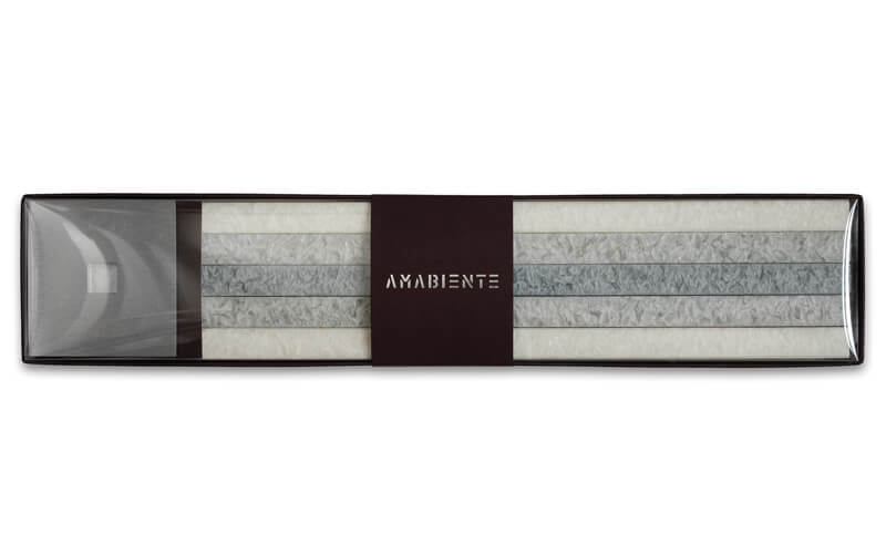 Vierkante Kaarsen met Houder Geschenkset Grijs