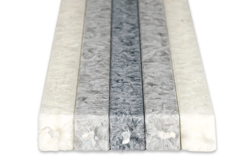 Vierkante Kaarsen met Houder Geschenkset Grijs