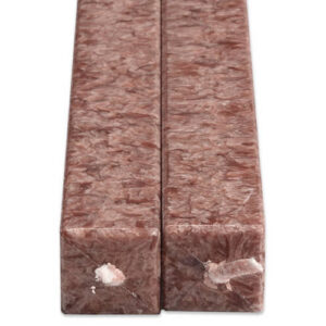 Vierkante Kaarsen Kastanje 2 Stuks Amabiente