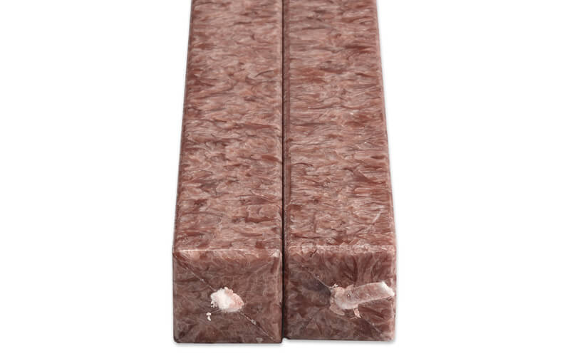 Vierkante Kaarsen Kastanje 2 Stuks Amabiente