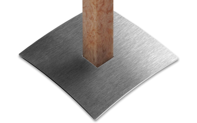 Vierkante Kaarsen Kastanje 2 Stuks Amabiente