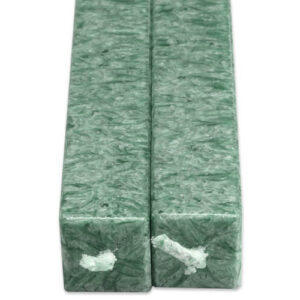 Vierkante Kaarsen Dennen Groen 2 Stuks Amabiente