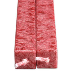 Vierkante Kaarsen Robijn 2 Stuks Amabiente