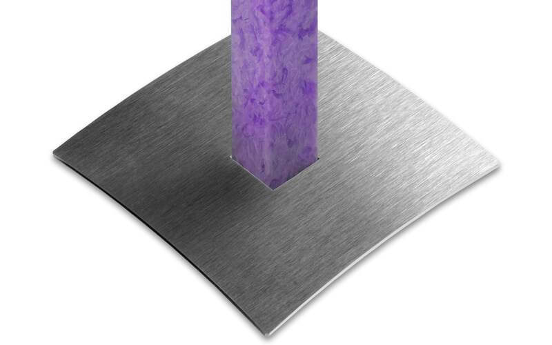 Vierkante Kaarsen Violet 2 Stuks Amabiente