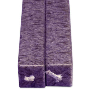 Vierkante Kaarsen Aubergine 2 Stuks Amabiente