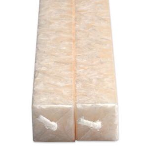 Vierkanten Kaarsen Ivoor 2 Stuks Amabiente