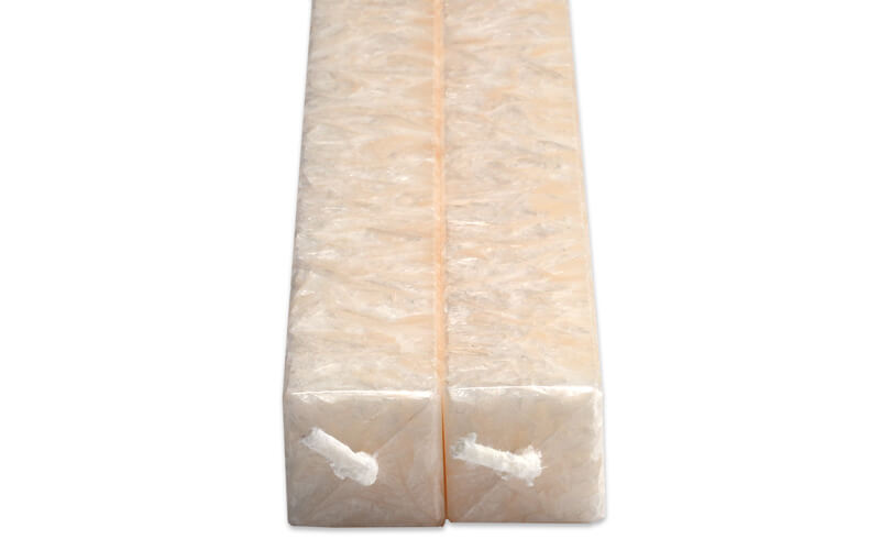 Vierkanten Kaarsen Ivoor 2 Stuks Amabiente