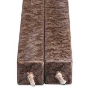 Vierkante Kaarsen Koffie 2 Stuks Amabiente