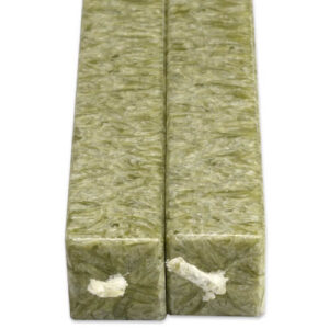 Vierkanten Kaarsen Olijf 2 Stuks Amabiente