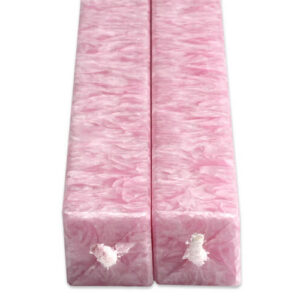 Vierkanten Kaarsen Roze 2 Stuks Amabiente