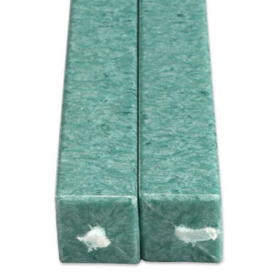 Vierkanten Kaarsen Smaragd 2 Stuks Amabiente