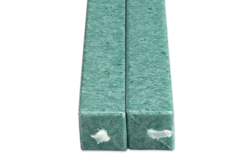 Vierkanten Kaarsen Smaragd 2 Stuks Amabiente