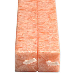 Vierkante Kaarsen Zalm 2 Stuks Amabiente