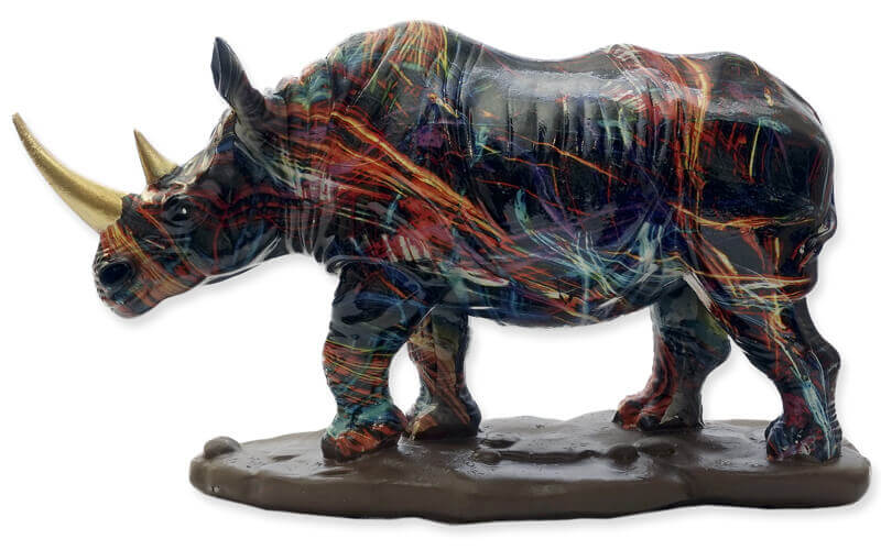 Neushoorn Beeldje Polystone