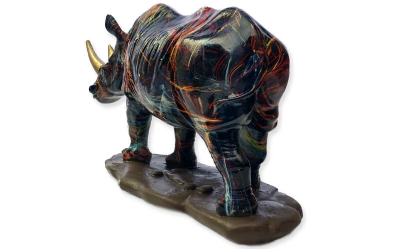 Neushoorn Beeldje Polystone