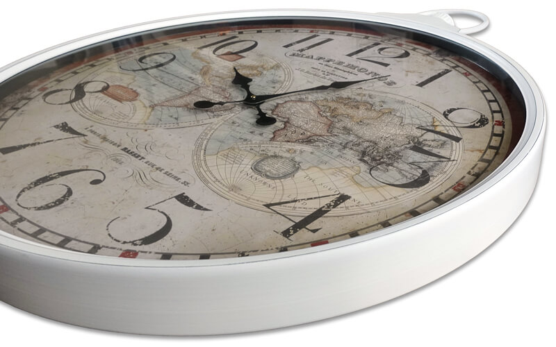 Wandklok Metaal Wit Ø 67cm