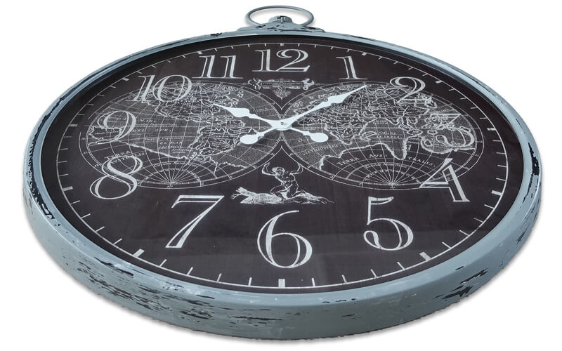 Wandklok Metaal Blauw Ø 67cm