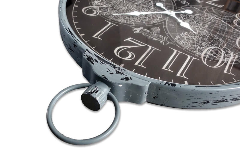 Wandklok Metaal Blauw Ø 67cm