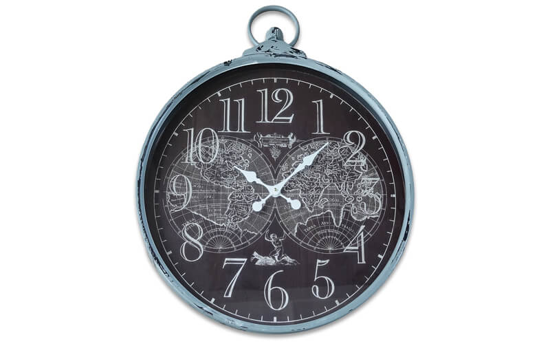 Wandklok Metaal Blauw Ø 67cm