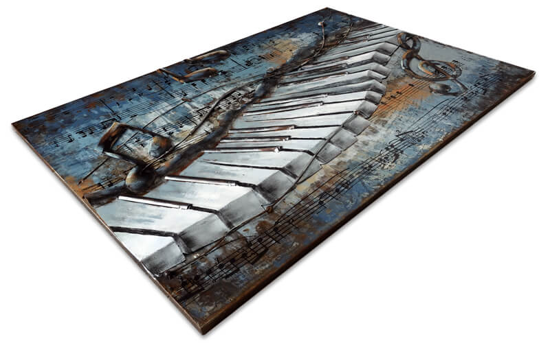 Metalen Schilderij 3D Piano Gave Specials
