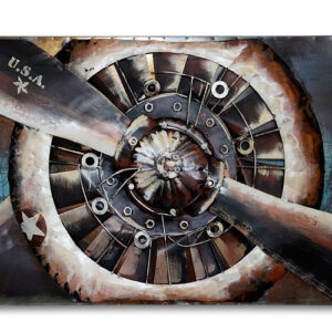 Metalen Schilderij 3D Vliegtuig-Propeller Gave Specials