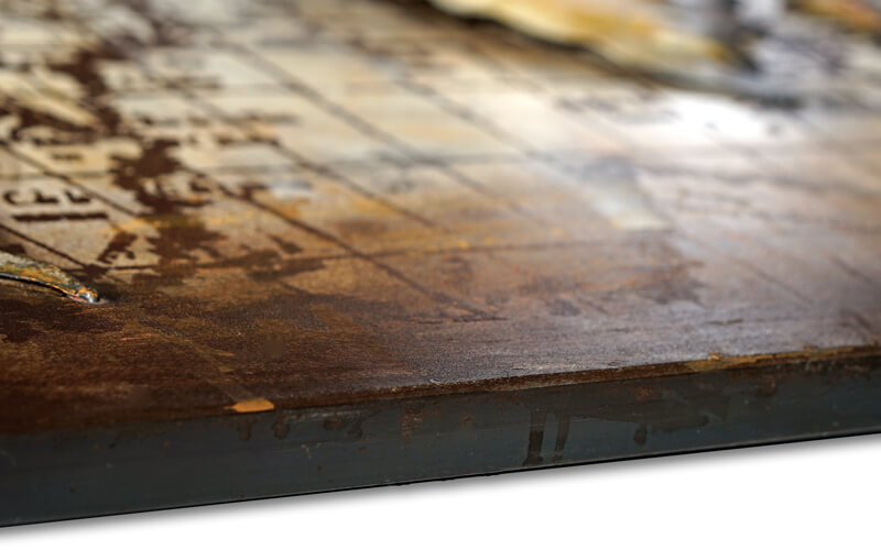 Metalen Schilderij 3D Wereldkaart-Goud Gave Specials