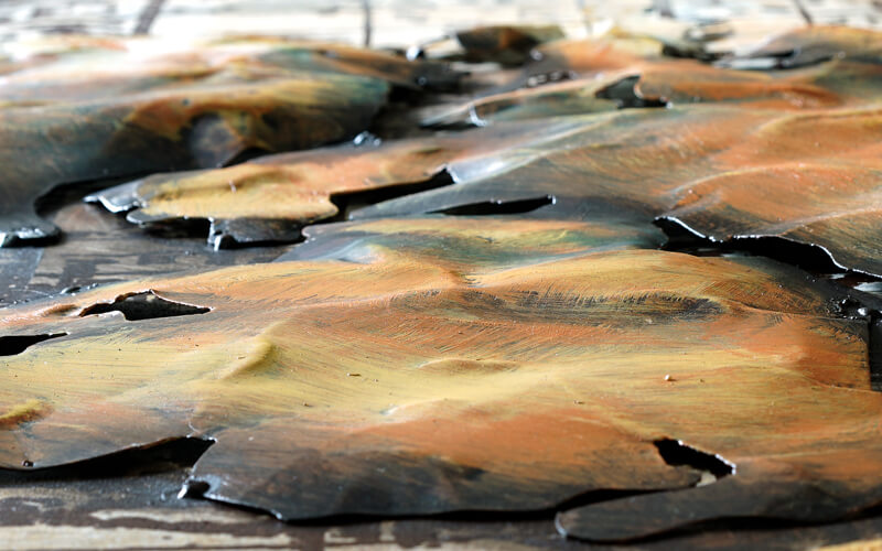 Metalen Schilderij 3D Wereldkaart-Goud Gave Specials