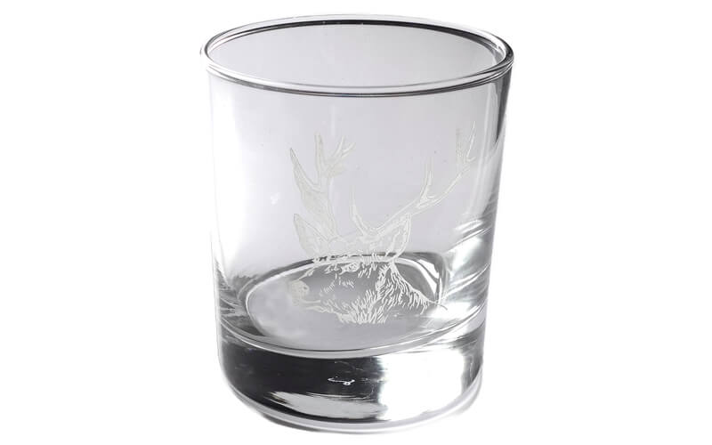 Whiskyglas met Onderzetter Edelhert Selbrae House