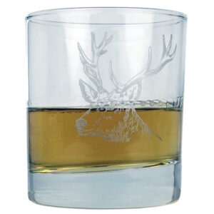 Whiskyglas met Onderzetter Edelhert Selbrae House