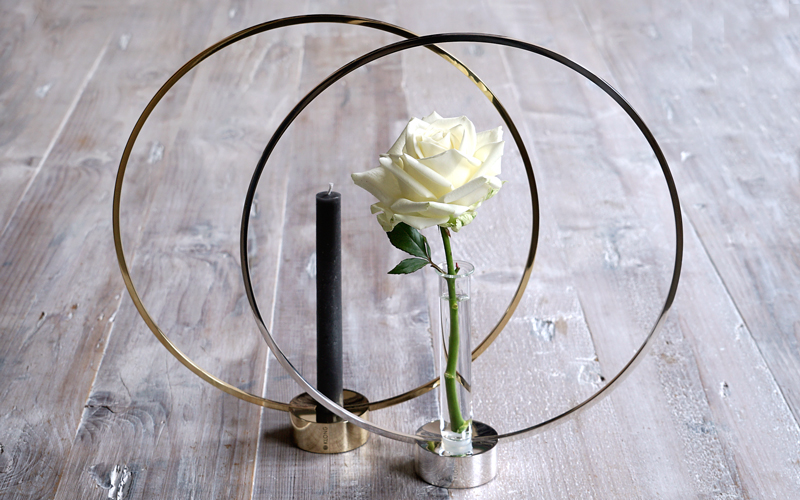 Luxe Kandelaar Rond Zilver 'Gloria' Klong Klein