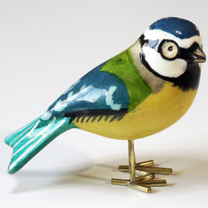 Houten vogel miniatuur Pimpelmees