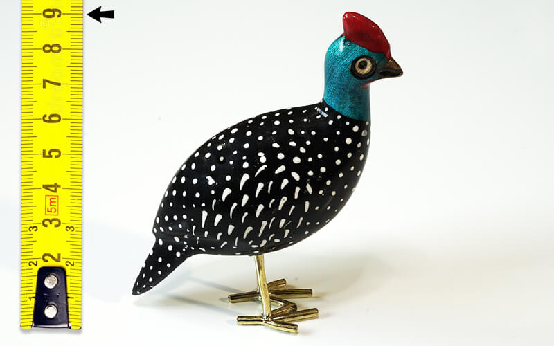 Houten vogel miniatuur Parelhoender