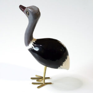 Houten vogel miniatuur Struisvogel