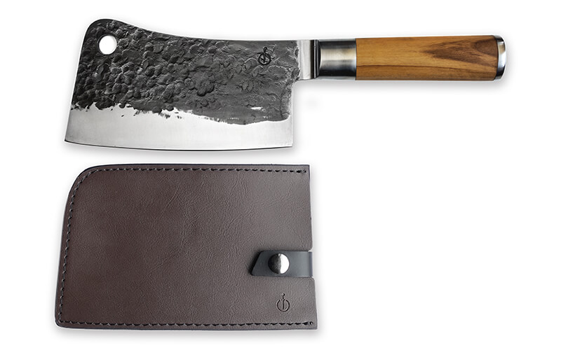 Forged Leren Beschermhoes Cleaver
