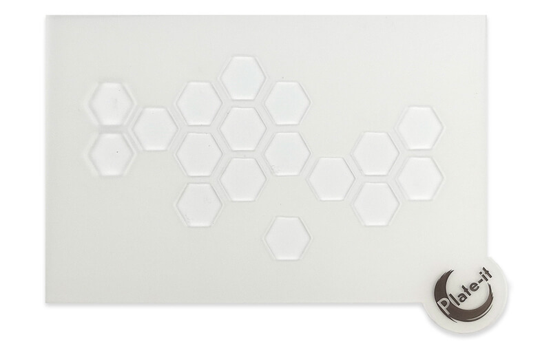 Bordstencils Hexagon set6 Plate-it