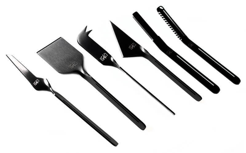 Kaas-Boter Messenset Mat-zwart Style-de-Vie