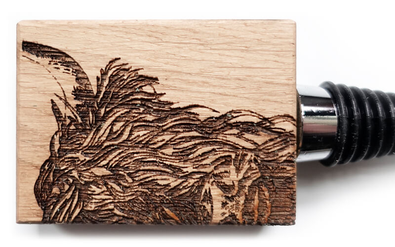 Flessenstop Schotse Hooglander Eikenhout