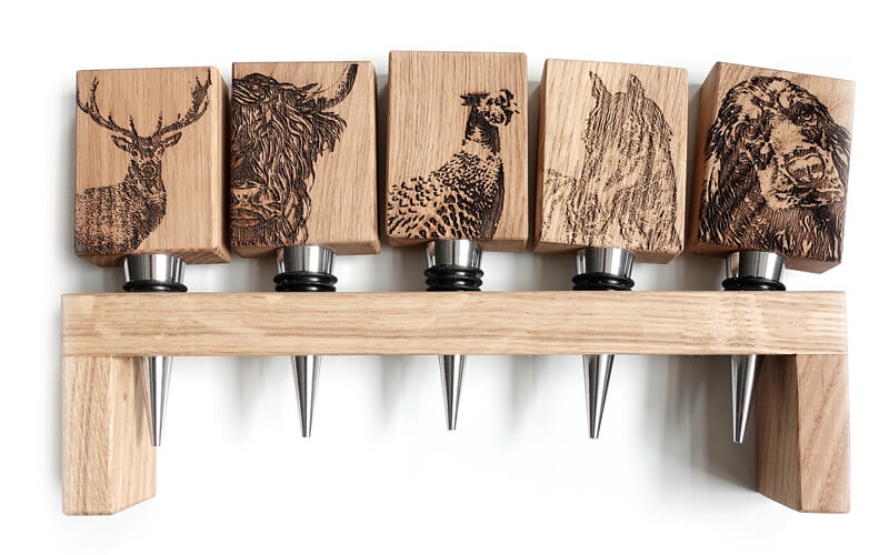 Flessenstop Schotse Hooglander Eikenhout