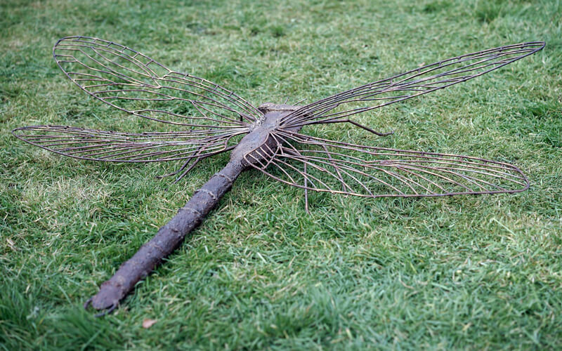 Libelle Metalen 3D Tuindecoratie 110 x 110 cm