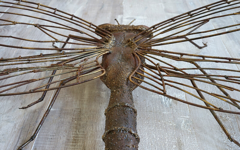 Libelle Metalen 3D Tuindecoratie 110 x 110 cm