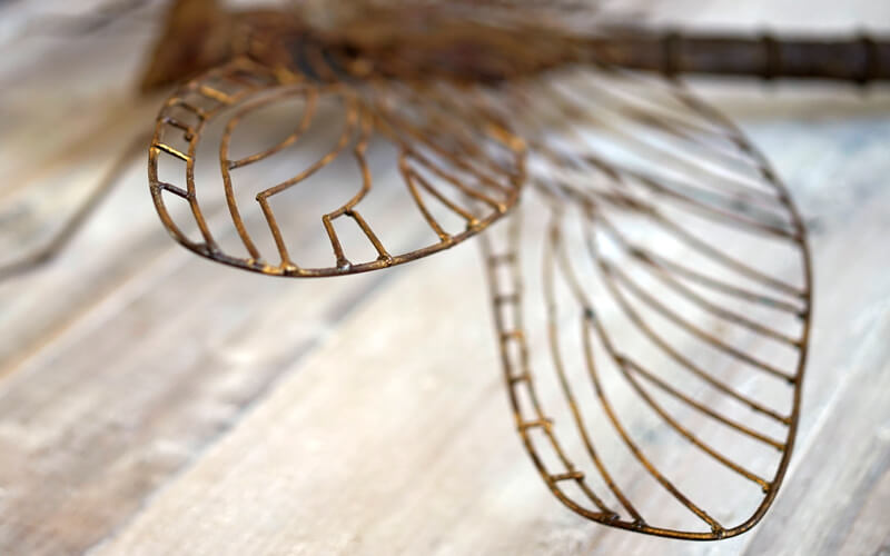 Libelle Metalen 3D Tuindecoratie 110 x 110 cm