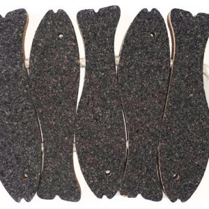 Onderzetter kurk donkere vissen