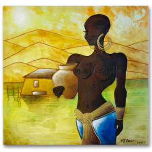 Schilderij African woman