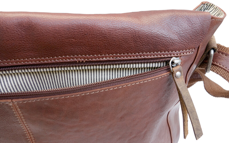 Leren Schoudertas Kaszer Cognac