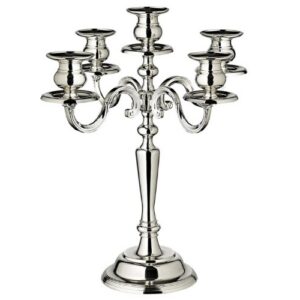 Klassieke Kandelaar Verzilverd 5-kaarsen